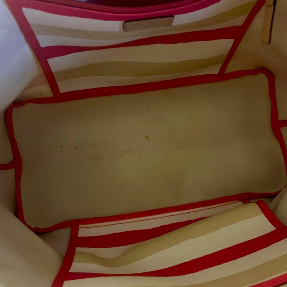 Kate Spade  Bondi Road Harmony,Pink  and Cream striped tote bag - Picture 4 of 6